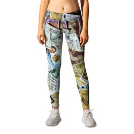 Postage Stamps Leggings