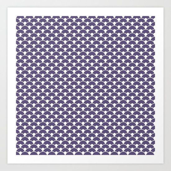 Dragon Scales Deep purple Art Print