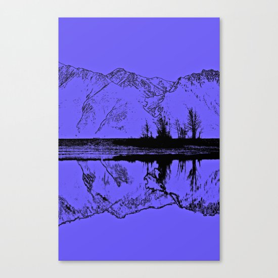 Knik River Mts. Pop Art - 1 Canvas Print