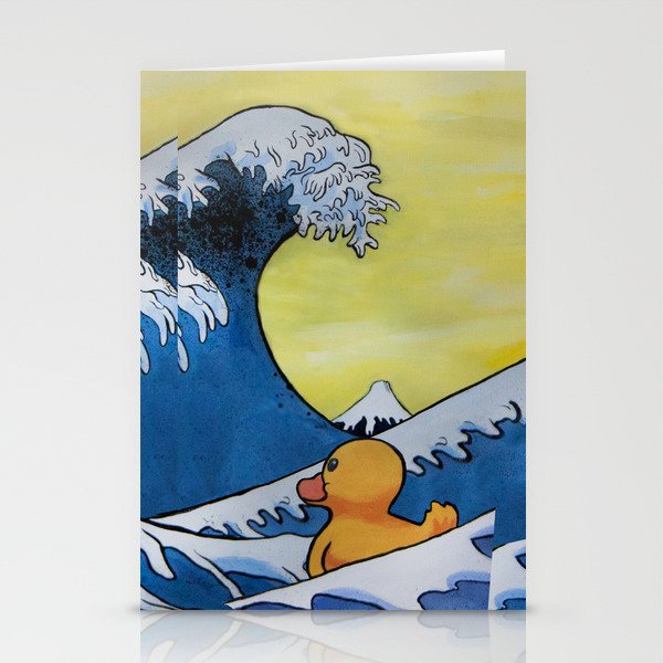 MOUNT FUJI VS RUBBER DUCK Stationery Cards