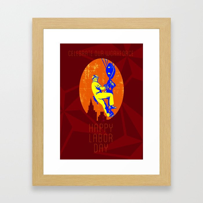 Celebrate Our Workforce Labor Day Greeting Card Framed Art Print