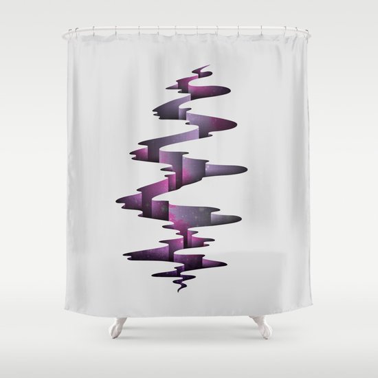Tectonic Wormhole Shower Curtain