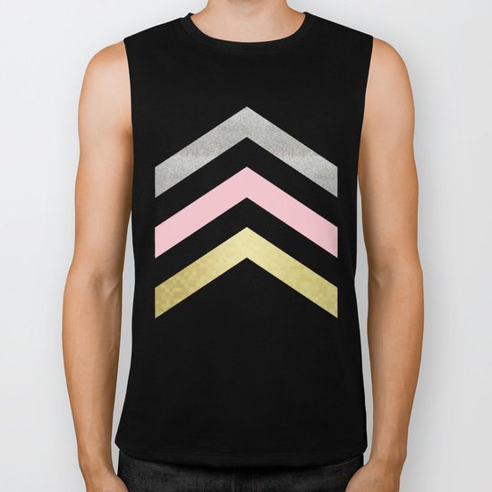 Chevron Pattern Biker Tank