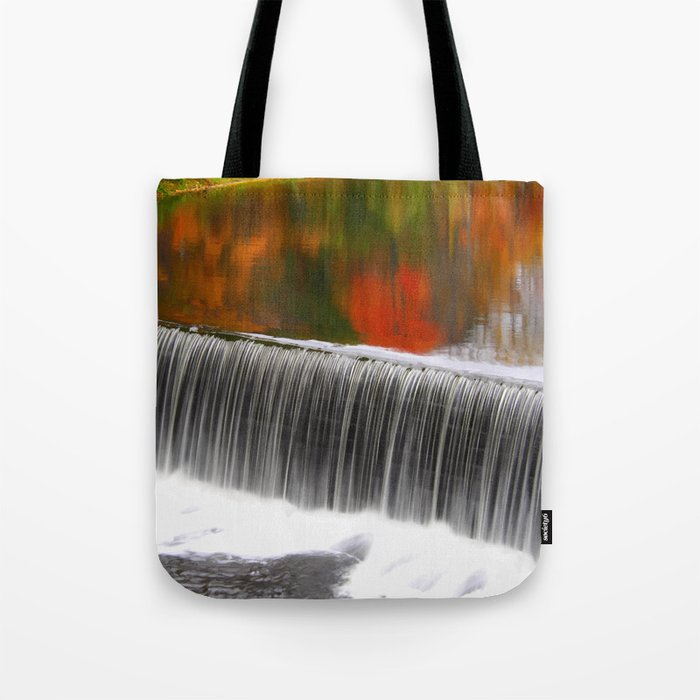 Autumn Watercolors at the Waterfall Tote Bag