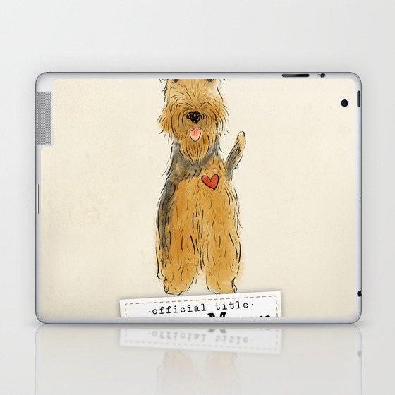 Airedale terrier dog mom mothers day official title mother mom Laptop & iPad Skin