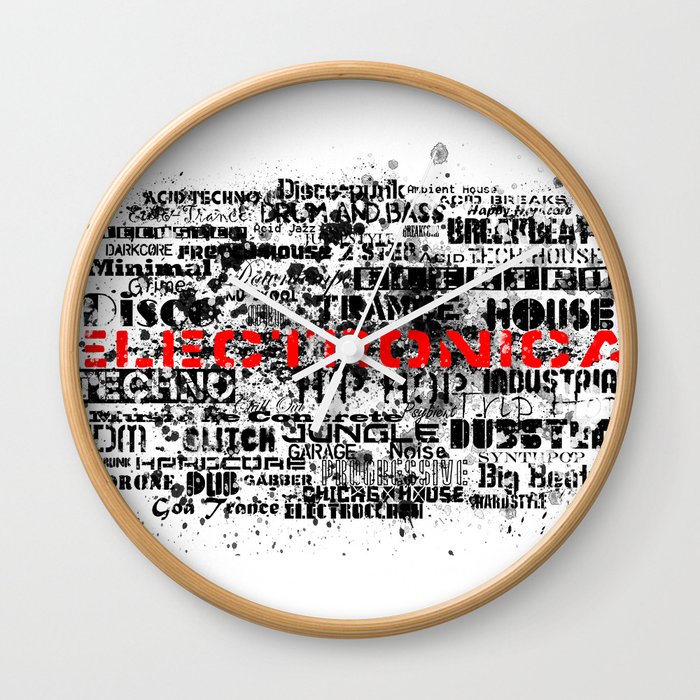 Electronica House Dubstep Techno Wall Clock