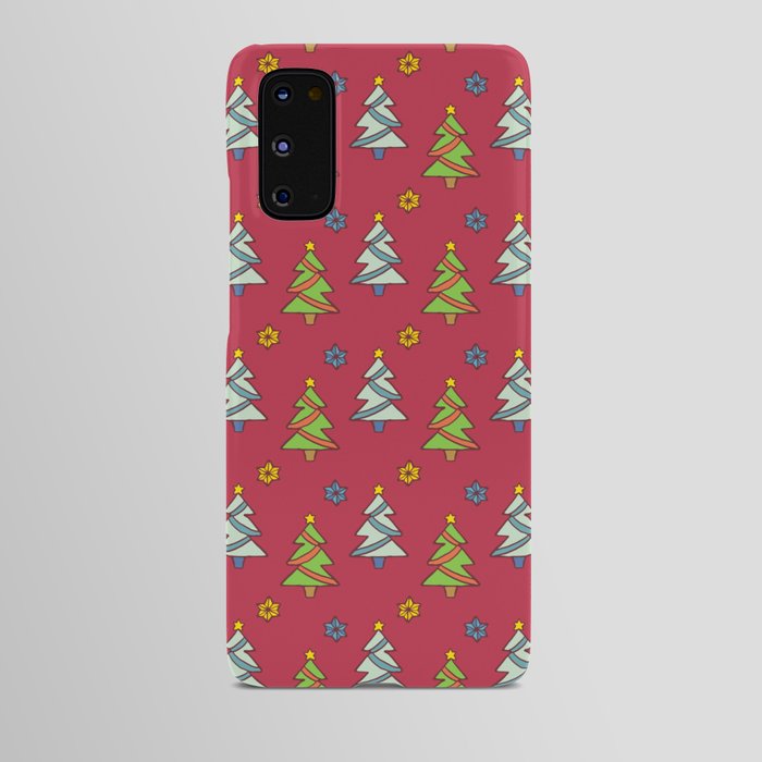 Christmas Pattern Tree Fairy Light Floral Android Case