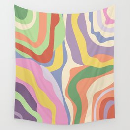 Retro Colorful Swirl Pattern Wall Tapestry