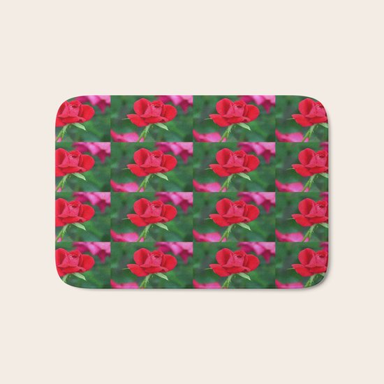 Red Rose Bath Mat