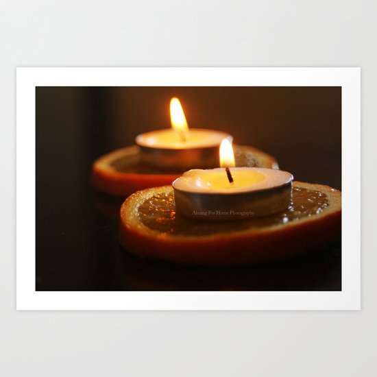 Orange Candles Art Print