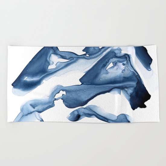 Abstract Indigo no. 3 Beach Towel