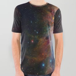 infrared view of the Orion Nebula All Over Graphic Tee