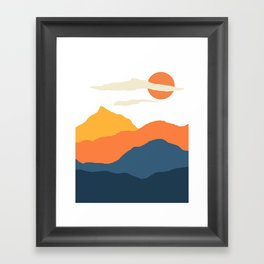 Mountains Landscape N21001 Framed Art Print