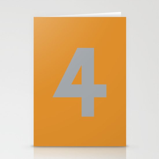 Number 4 Stationery Cards