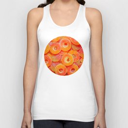 Sour Peach Slices and Rings Candy Photograph Unisex Tank Top