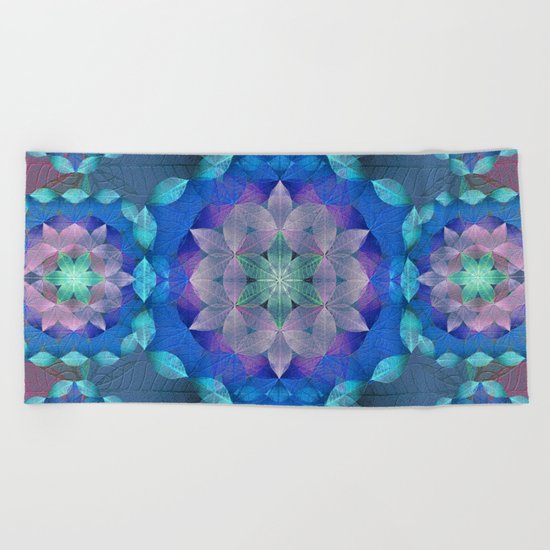 The Flower of Life - Leaf Pattern 2 Beach Towel