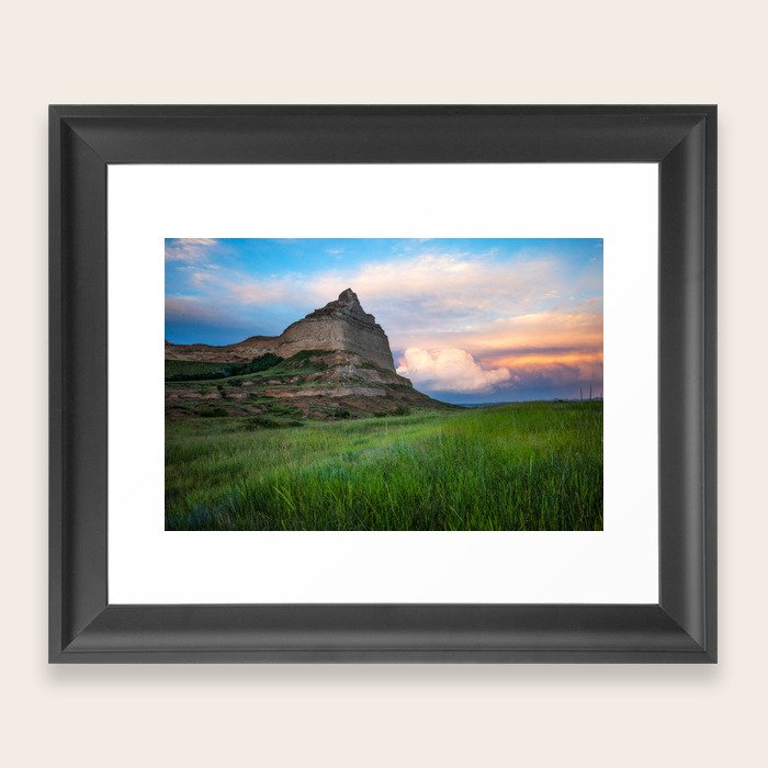 Scottsbluff Landscape In Evening Light In Western Nebraska Framed Art Print By Seanramsey Society6 Western usa art & artists.