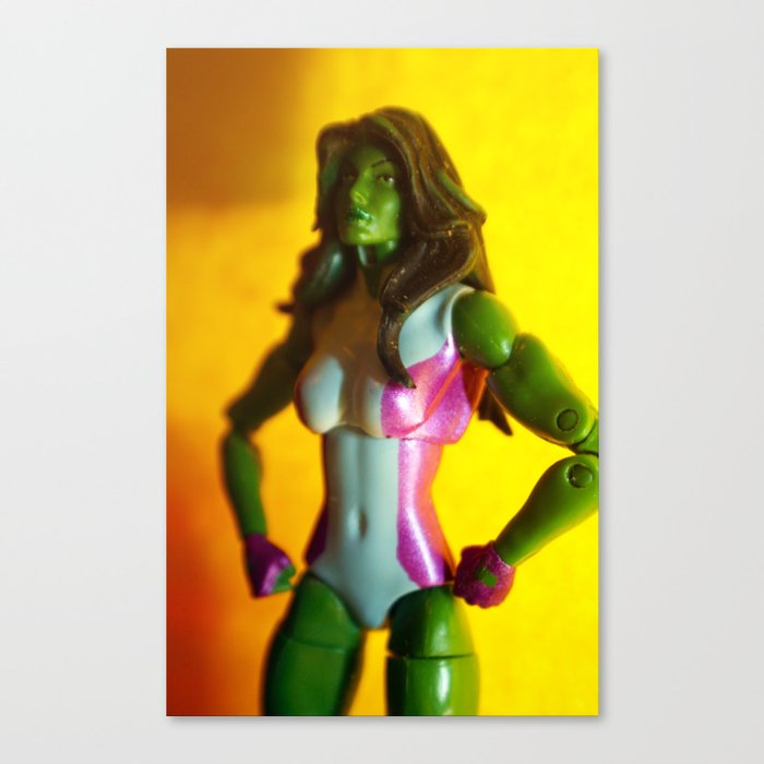 The Sensational She-Hulk Action Figure Canvas Print