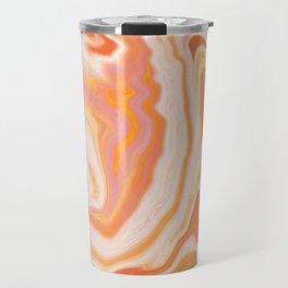 orange marble Travel Mug