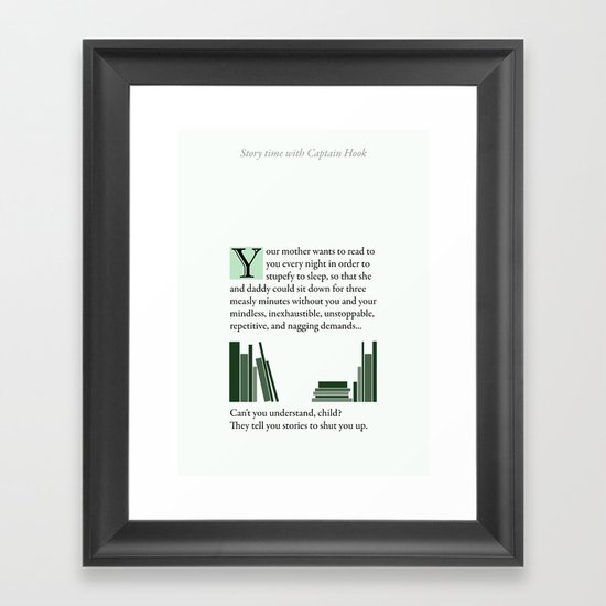 Storytime with Hook Framed Art Print