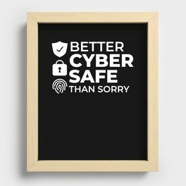 Cyber Security Analyst Engineer Computer Training Recessed Framed Print
