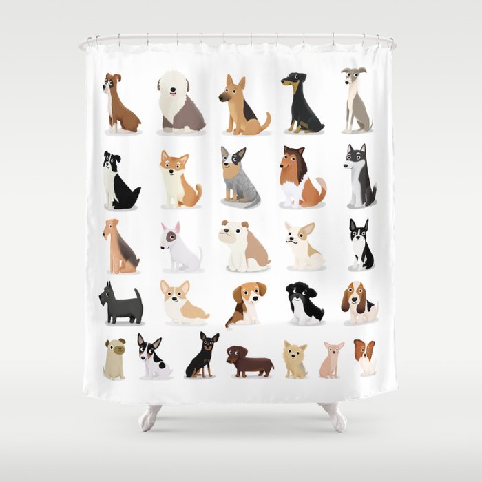 Dog Overload - Cute Dog Series Shower Curtain