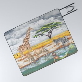 Storms over the Savanna Picnic Blanket