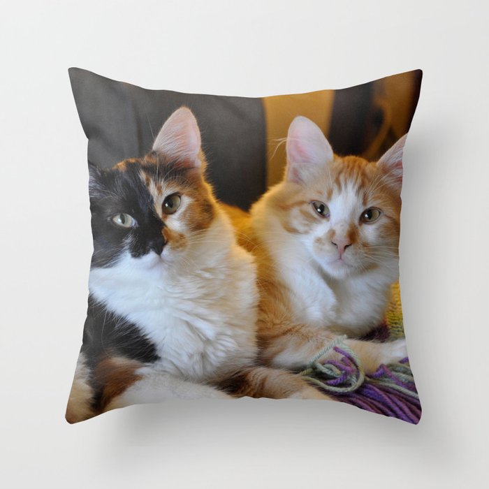 Whisky and Gypsy - Rescued Throw Pillow