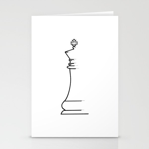 King Chess Piece Stationery Cards