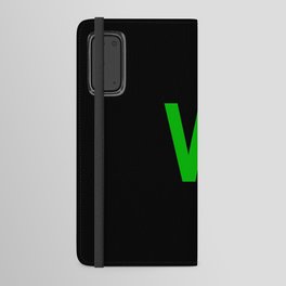 LETTER w (GREEN-BLACK) Android Wallet Case