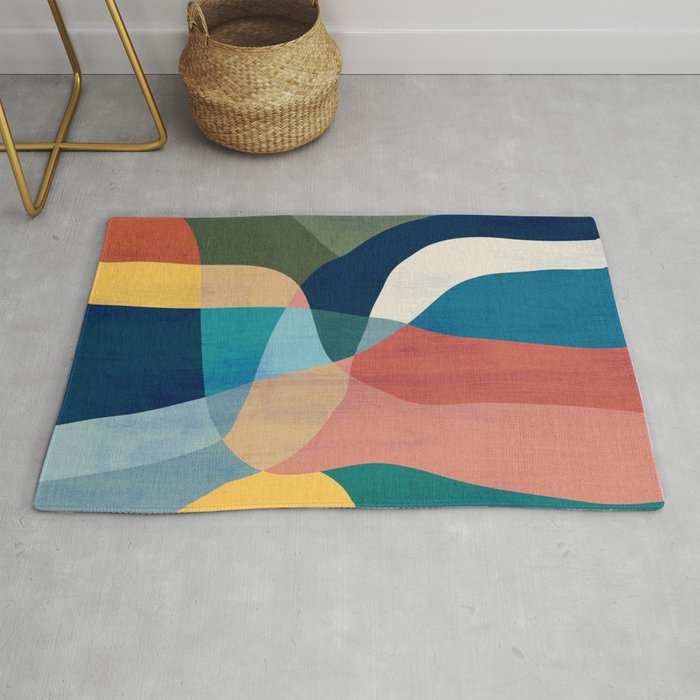 Waterfall And Forest Rug By Picomodi Society6