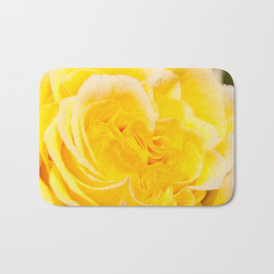 A Touch of Yellow #Rose #1 #art #society6 Bath Mat