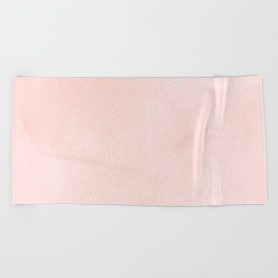 Seashell Pink Watercolor Beach Towel