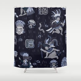 Incas pattern seamless design graphic Shower Curtain