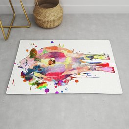 Colored Cow Rug
