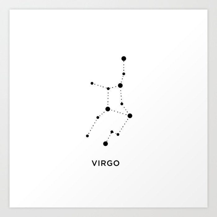 Minimal Zodiac, Virgo Art Print by the moon + the storm | Society6