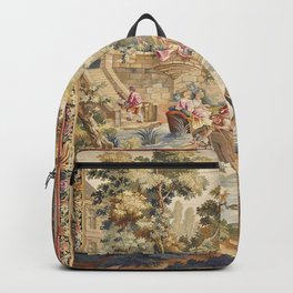 Antique Aubusson Louis XV French Tapestry Backpack