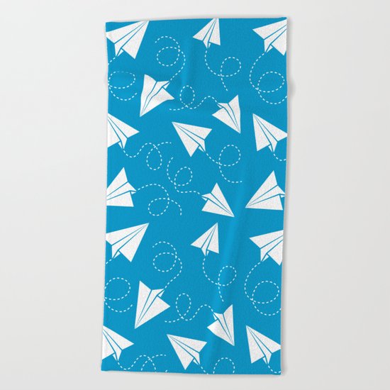 Paper Plane Beach Towel