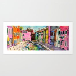 Venice Burano Art Print