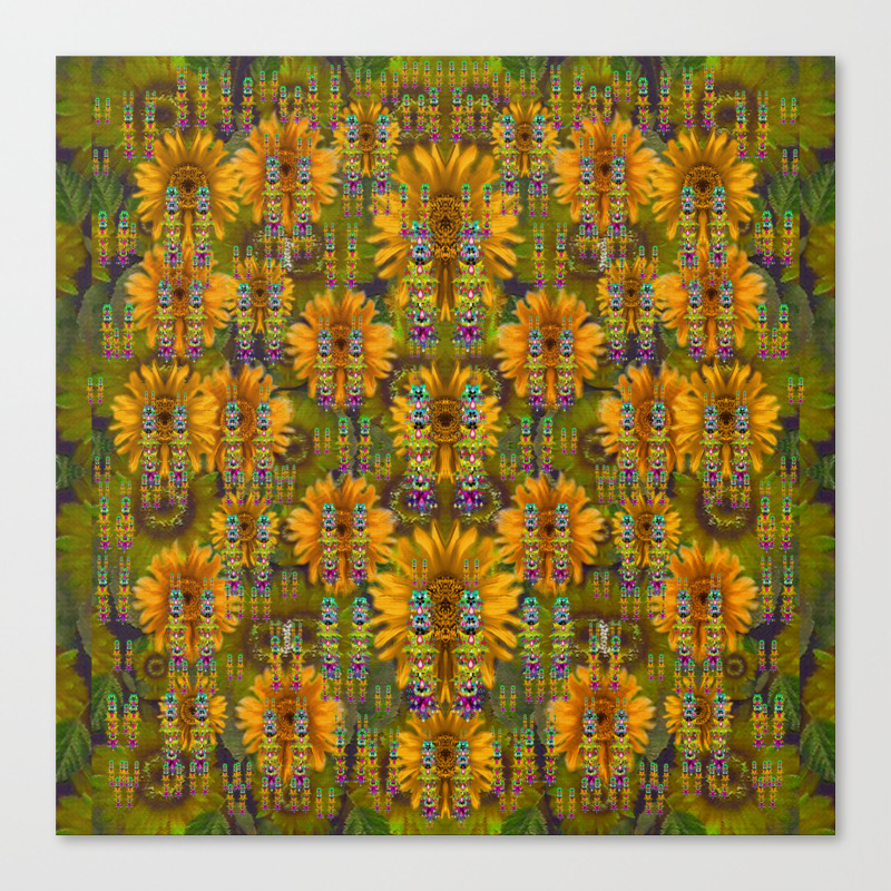 Magic Fantasy Sun Rose Fields Canvas Print