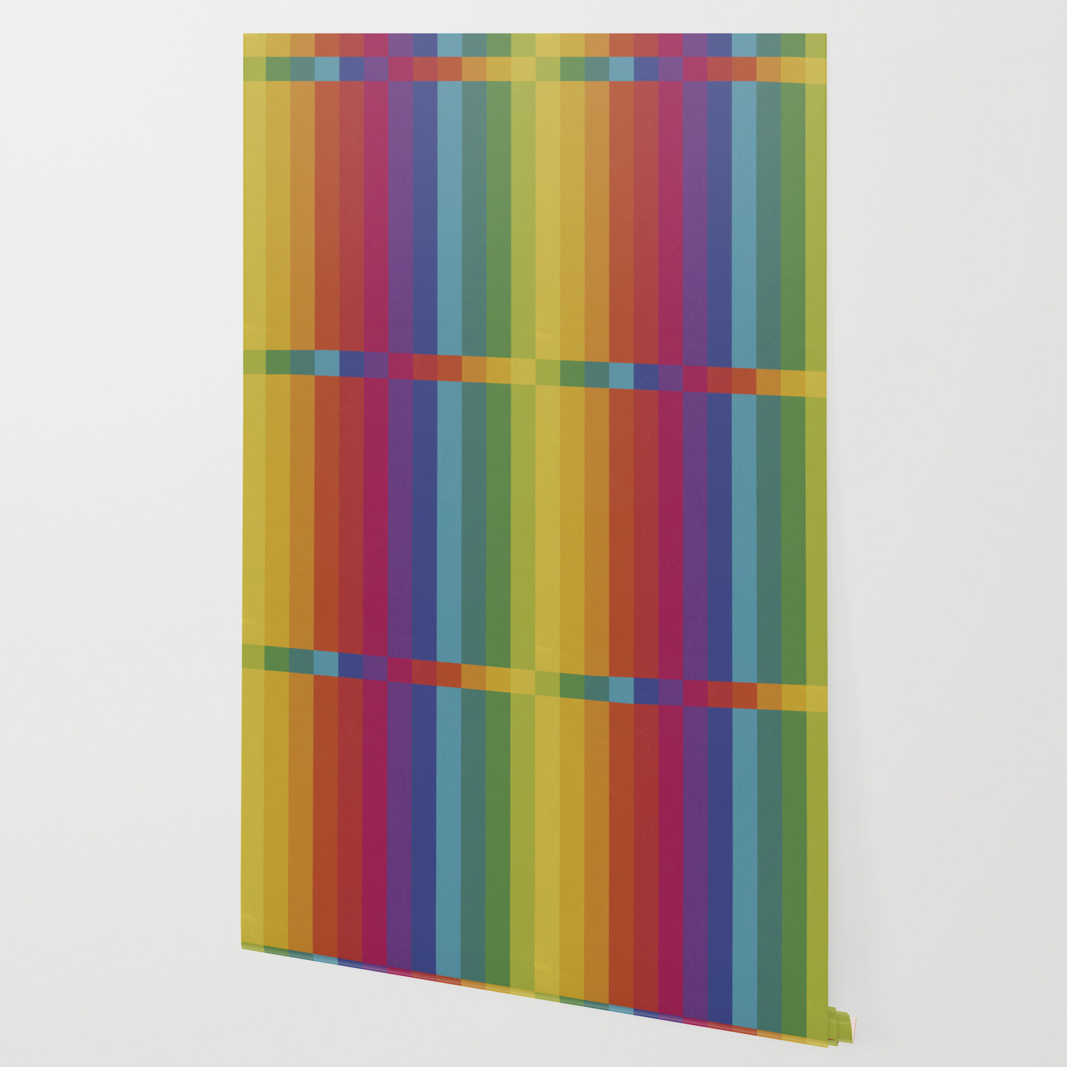 The Color Wheel Rainbow Stripes Wallpaper By Alisagal Society6