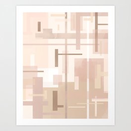 Geometry Abstract Neutral Boho Art Print