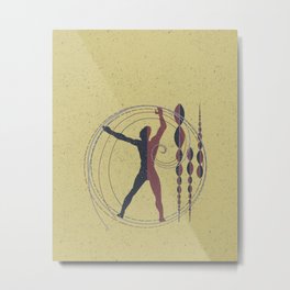 Vitruvian Man + Le Modulor | Perfect for Architects and Designers Metal Print