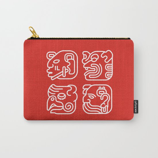 Mayan Glyphs ~ Heads Carry-All Pouch