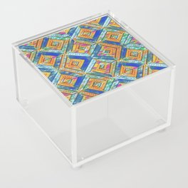 Bright Diamond Mandala Pattern Acrylic Box