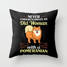 Pomeranian Dog Puppies Owner Lover Throw Pillow