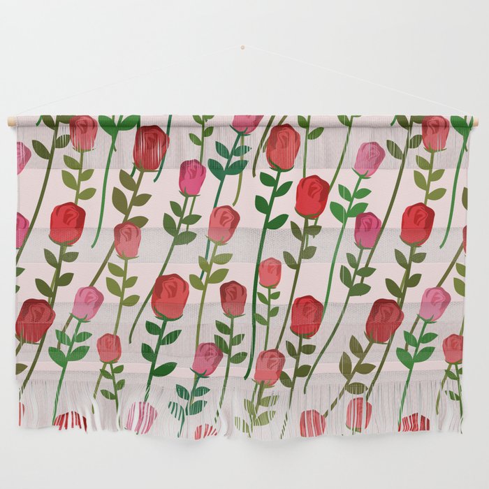 Pink and Red Roses Wall Hanging