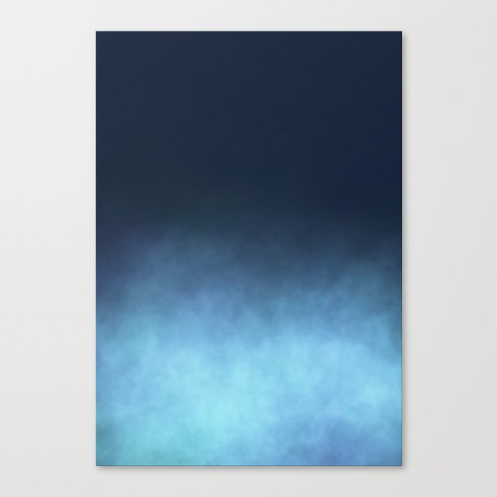 Mist - Midnight Blue Ombre Canvas Print