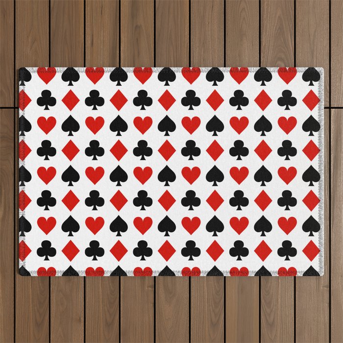 Card Suits Outdoor Rug