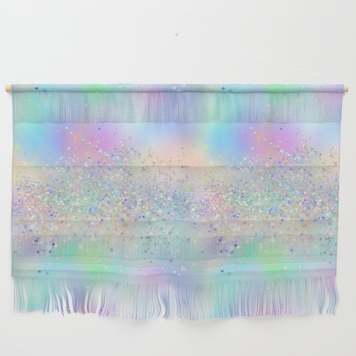 Pretty Holographic Glitter Rainbow Wall Hanging